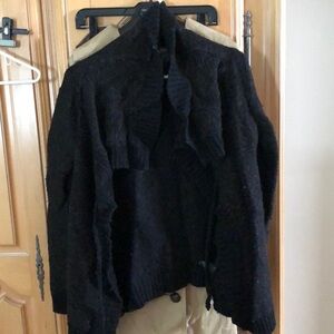 - All Saints Black and Brown Mix cardigan size 12